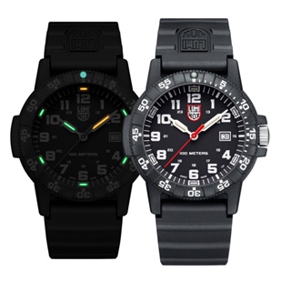 LUMINOX 雷明時SEA TURTLE 0320海龜系列腕錶-黑x白時標/44mm 0321