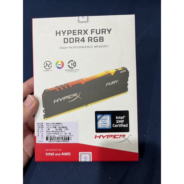 金士頓 HyperX Fury RGB 16G(8G*2) DDR4-3200