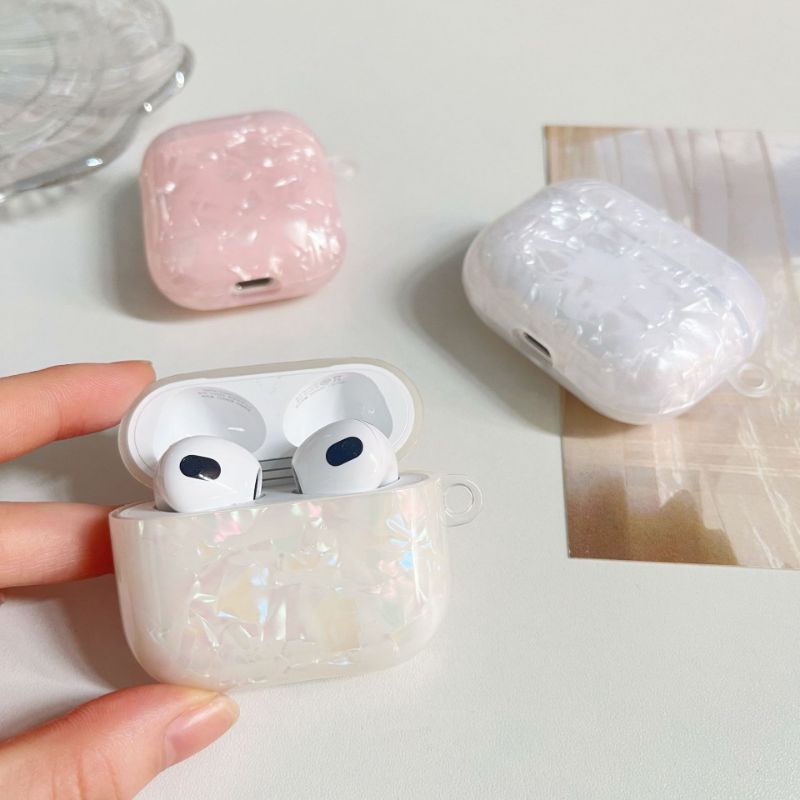 珍珠白 貝殼白 質感 Air Pods 耳機套 矽膠耳機套 蘋果 Air Pods 1代2代3代 pro 防摔 保護套