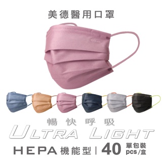 MEDTECS 美德醫療 美德醫用口罩 HEPA機能型 一盒40入（六色可選)
