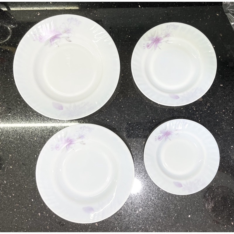 【全新】鍋寶 強化 晶 瓷湯盤1組4個