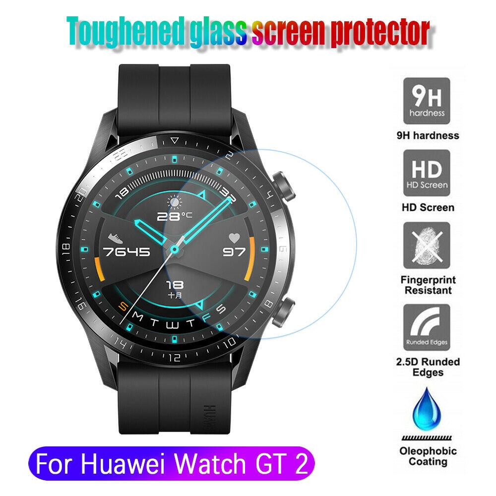 華為 適用於 Huawei Watch GT Runner 屏幕保護膜鋼化玻璃防碎膜 GT2 46mm