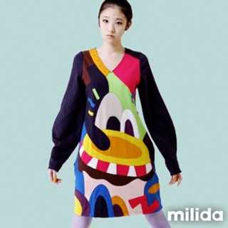 milida V領澎袖設計洋裝 MMRYCA026