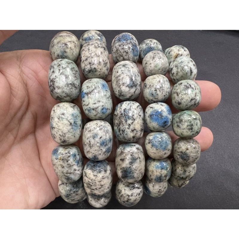 SaYos 《手串》天然 K2 Blue 手珠 桶珠 12-13mm 喜馬拉雅山 巴基斯坦 藍銅礦 花崗片麻岩
