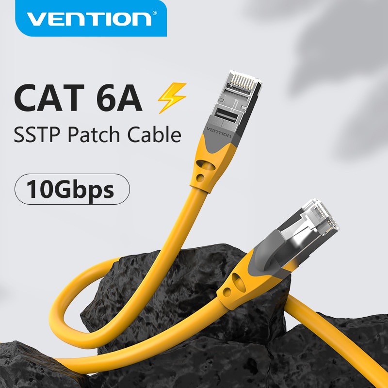 Vention 以太網電纜 CAT6A 10Gbps RJ 45 網絡電纜 Lan RJ45 跳線,適用於 PS4 筆記