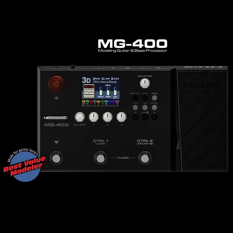 ☆唐尼樂器︵☆分期免運 NUX MG-400 電吉他 地板型 音箱模擬 綜合效果器 錄音介面