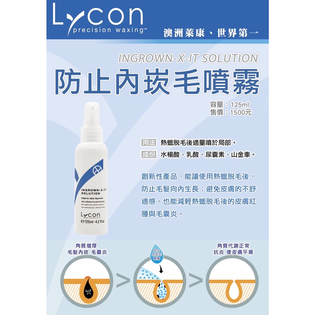 《現貨》澳洲萊康Lycon防止內嵌毛噴霧 125ml