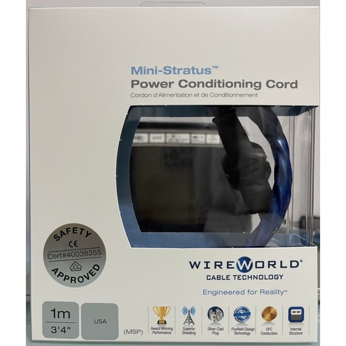 wireworld Mini-Stratus  雲層 Mini Power 8字孔電源線 (1M)