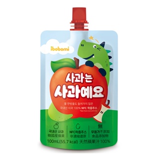 ibobomi 100%天然蘋果汁 100ml【零食圈】果汁 飲品 蘋果汁