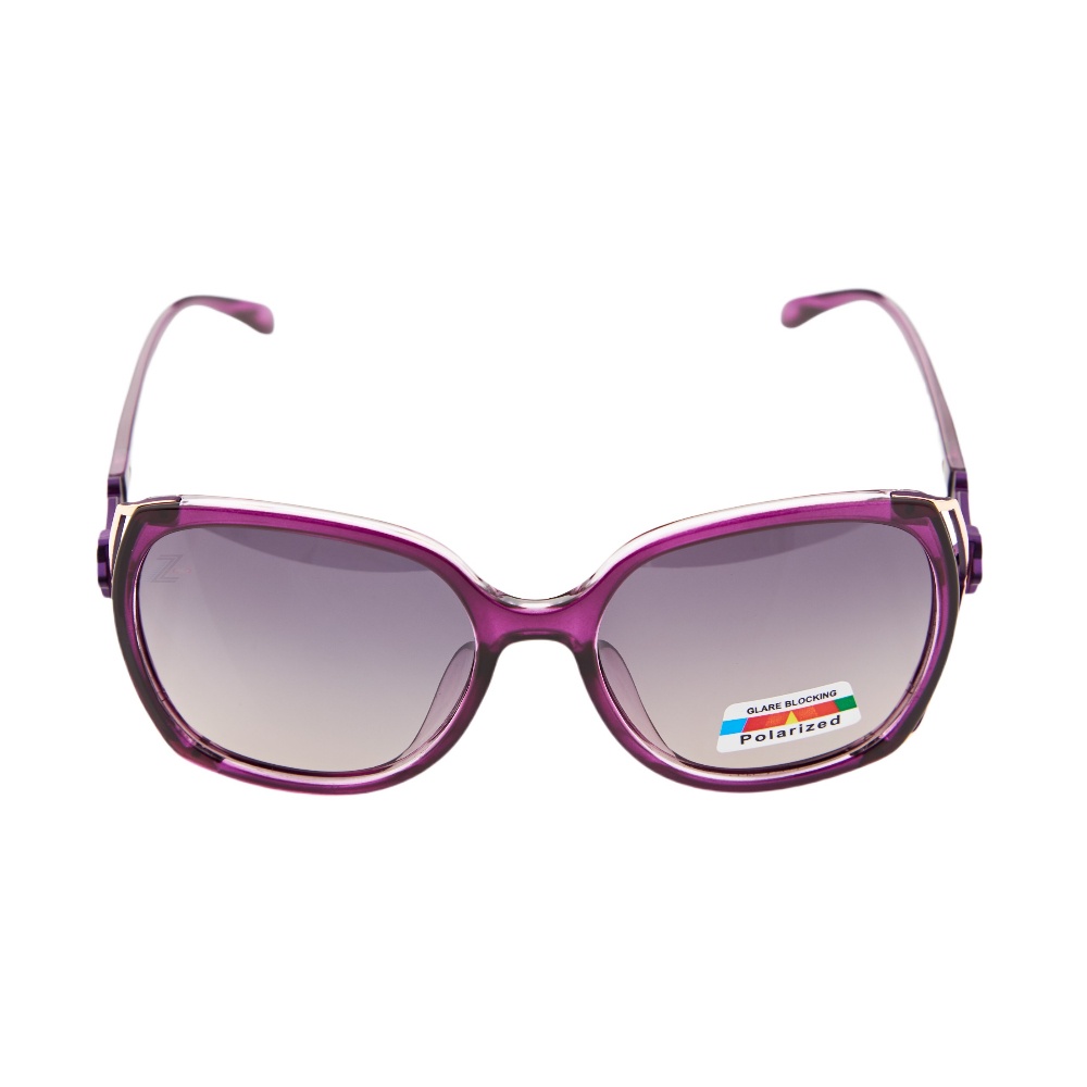 【Z-POLS】高貴質感神秘紫邊鏤空設計 搭漸層Polarized寶麗來偏光漸黑紫抗UV400太陽眼鏡(時尚有型好穿搭)