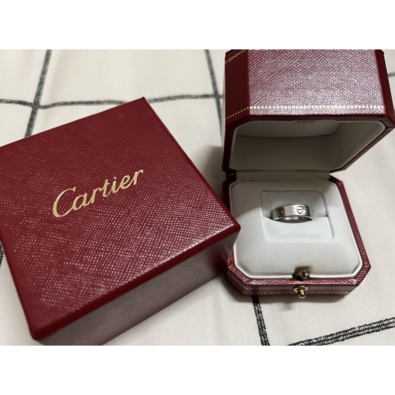 專櫃真品 寬版 cartier LOVE 卡地亞 950 柏金 螺絲 戒指 原價十一萬 49號