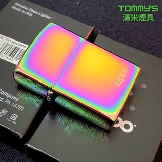 🔥全館免運費🔥正品美國Zippo 打火機- 鏡面拋光機殼『雷雕LOGO光譜幻彩 』型號151ZL-湯米煙具