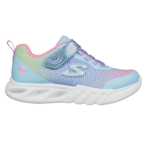 【SKECHERS】Flicker Flash 中童鞋 女款 發亮 303700LLBMT Sneakers542