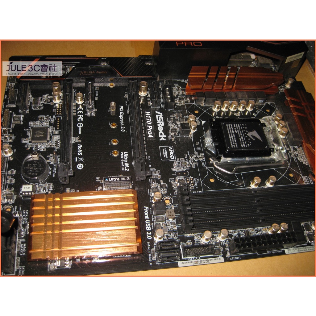JULE 3C會社-華擎ASROCK H170 Pro4 H170/DDR4/六七代/10相電源/超合金/ATX 主機板