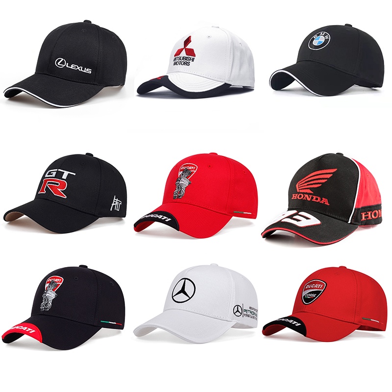 男士 F1 摩托車帽子的各種款式的女士 / 寶馬, 鈴木 ,93, 皮耶利, 杜卡迪賽車棒球帽遮陽板戶外運動帽