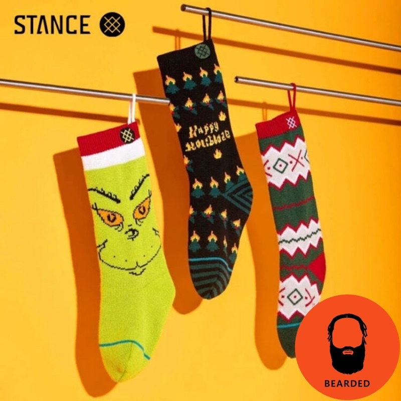 【 🇺🇸大鬍子美國襪子選品 】STANCE - GRINCH STOCKING經典聯名系列聖誕陳列裝飾襪