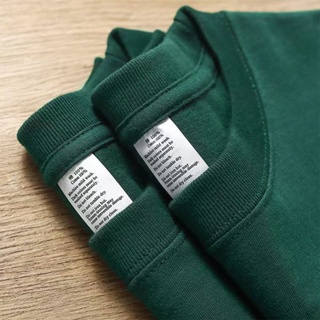 純棉 寬鬆 大碼 M-5XL橄欖綠 叢林綠200g純棉精梳棉圓領長袖T恤女墨綠色寬松 長袖上衣 長袖T恤 上衣 情侶裝