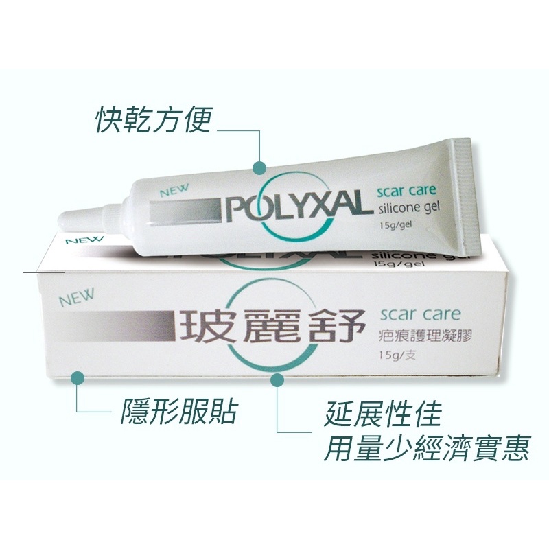 （全新現貨）玻麗舒 POLYXAL 第3代速乾疤痕護理凝膠 15g