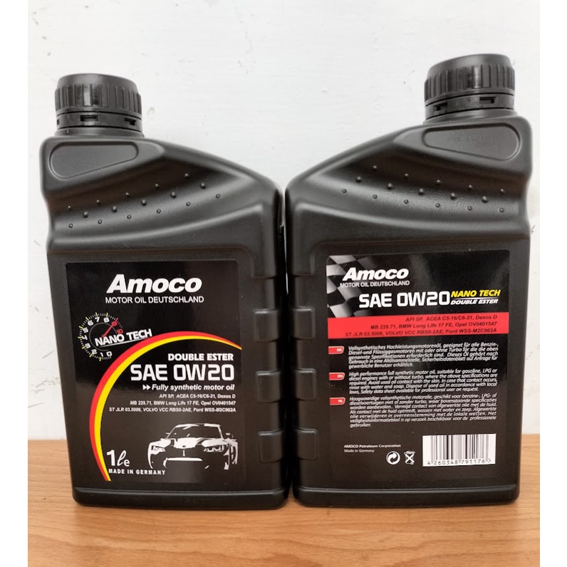AMOCO 0W20 0W-20 SP VOLVO VCC RBS0-2AE奈米雙酯類全合成機油 整箱12瓶 免運費