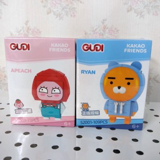 [台灣現貨][正版授權] GUDI KAKAO friends Ryan Apeach 萊恩 桃子 積木公仔 玩具擺設