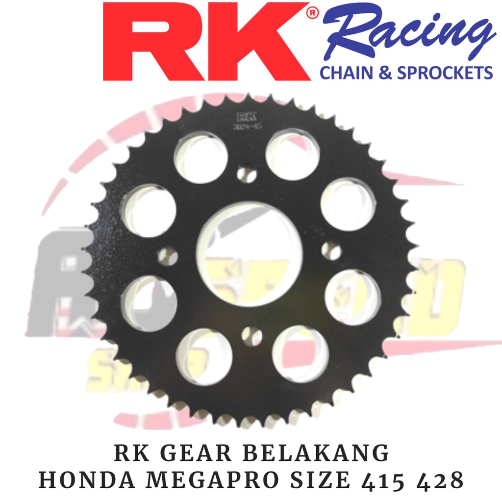 HONDA Rk Takasago 後齒輪 Mega Pro 尺寸 415 428 RK Takasago 後高級鏈輪本