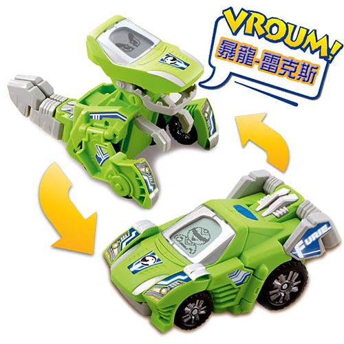 【英國 Vtech 嬰幼兒系列】聲光變形恐龍車-暴龍 -雷克斯