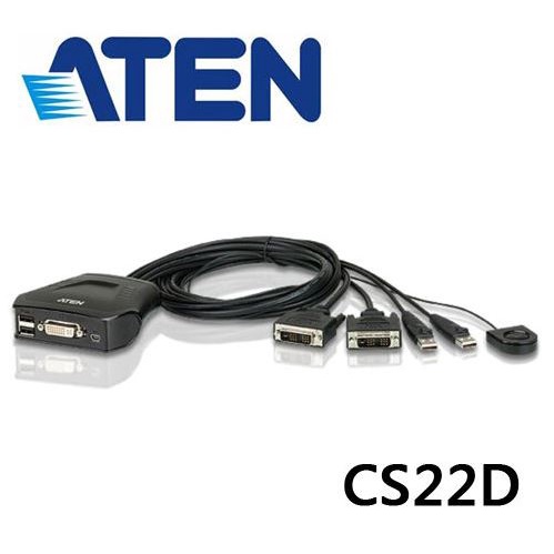 【CC3C】🔥快速出貨🔥ATEN CS22D 2埠USB DVI KVM多電腦切換器