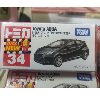 (現貨) Tomica 2022 新車貼 34 Toyota AQUA 初回