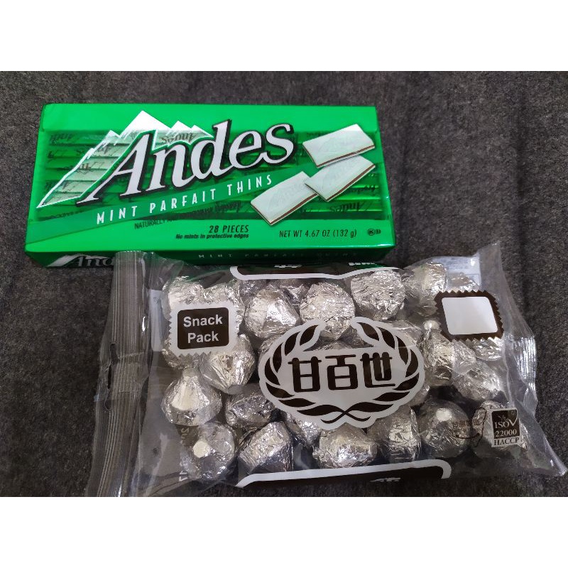 安迪士雙薄荷可可薄片（132g）＋甘百世 凱莎巧克力（170 g）