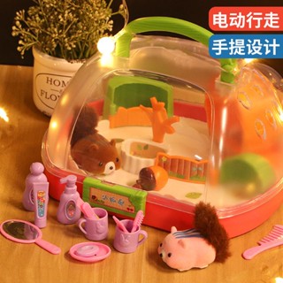 臺北出貨寵物養成屋小松鼠小雞玩具過家家模擬小動物兒童玩具女孩生日禮物