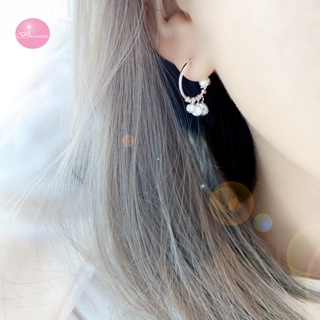 韓國 C字珍珠小鑽 造型 925銀針 耳環 台灣現貨【Bonjouracc】
