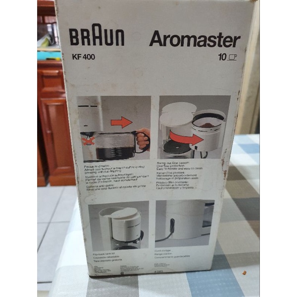 德國百靈知己咖啡壺 Braun KF400 Aromaster 10 杯咖啡機 白色