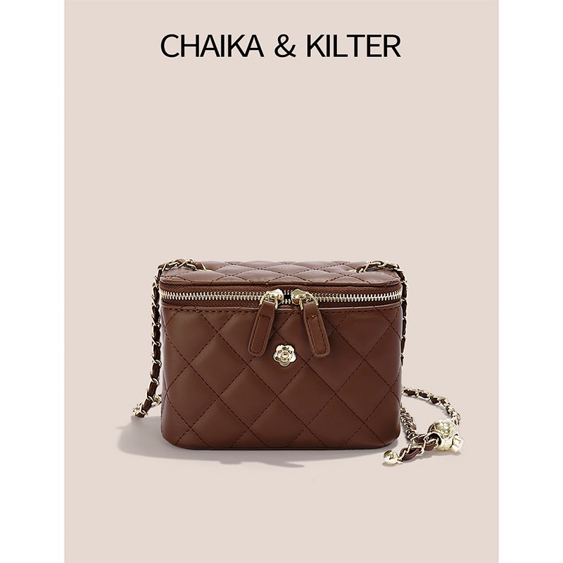 Chaika Kilter 女化妝包矩形小香風全部搭配時尚單肩斜跨包 CK1502