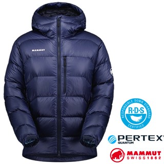 【MAMMUT 長毛象】男 高保暖防潑 連帽鵝絨外套 750FP Gravity 羽絨外套/海洋藍 02630