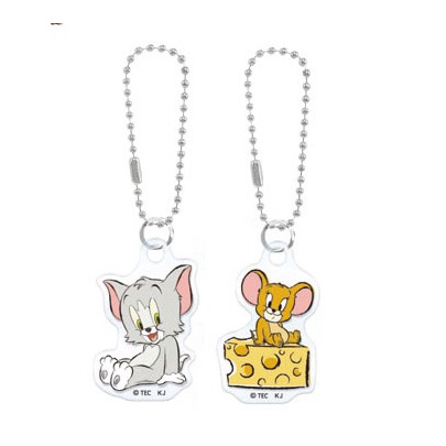 💥現貨在台💥日本 正版 湯姆貓與傑利鼠 壓克力 吊飾 掛飾 鑰匙圈 CHIBI KEY CHAIN 湯姆與傑利