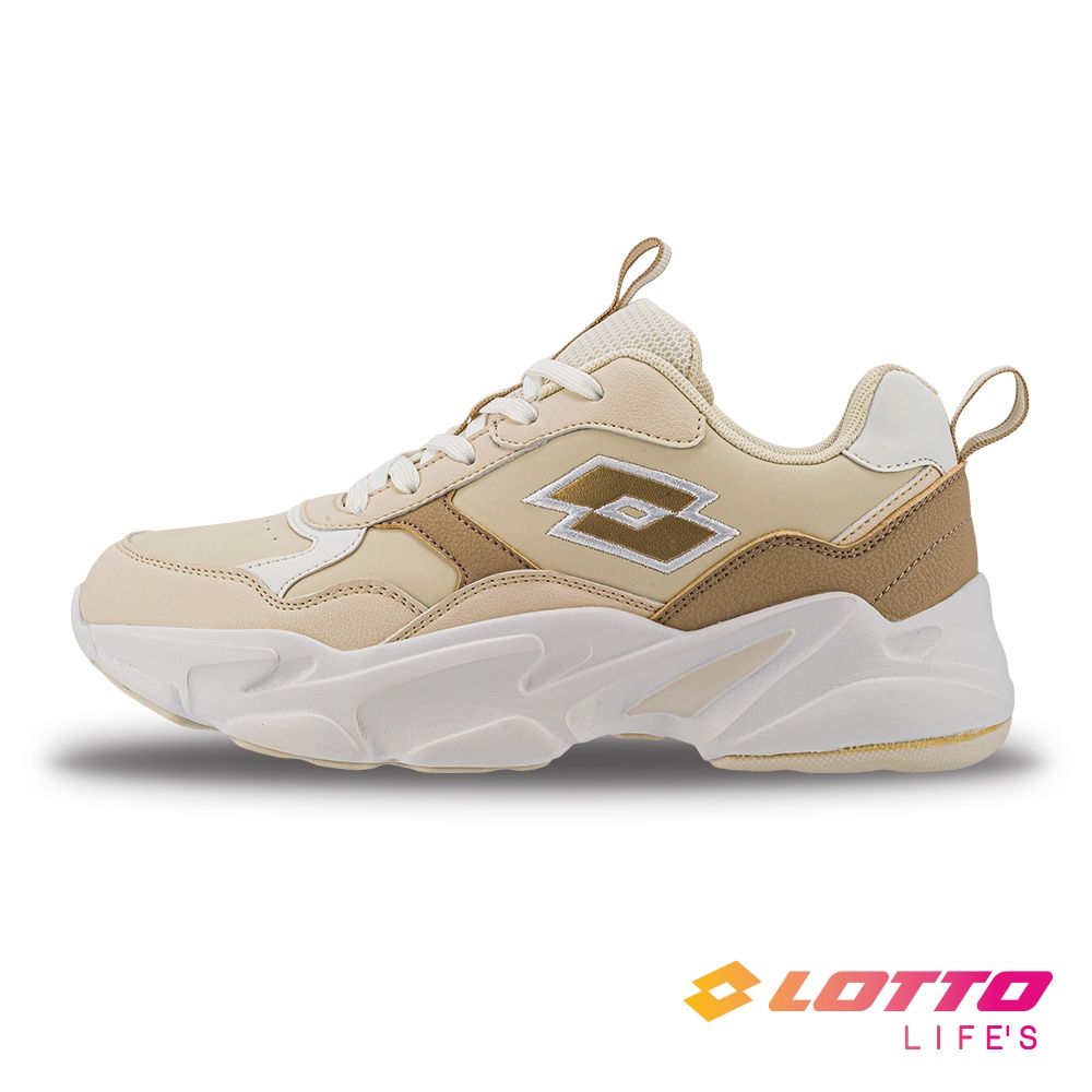 【LOTTO 義大利】女 經典復古運動鞋(奶茶-LT2AWR6791)