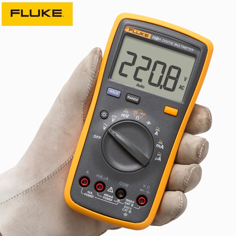 便攜式 Fluke 15B+數字萬用表帶液晶顯示屏家用自動/手動量程多功能測試儀