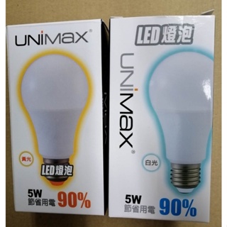 UNIMAX 美克斯 LED燈泡 黃光 12W E27燈座 超省電 無紫外線 無紅外線 環保不含汞