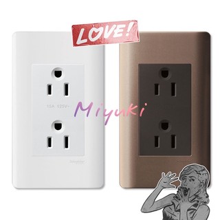 📢Schneider Electric施耐德📣🔥ZENcelo系列 附接地雙插座💥2.0線徑 古銅棕/經典白#施耐德
