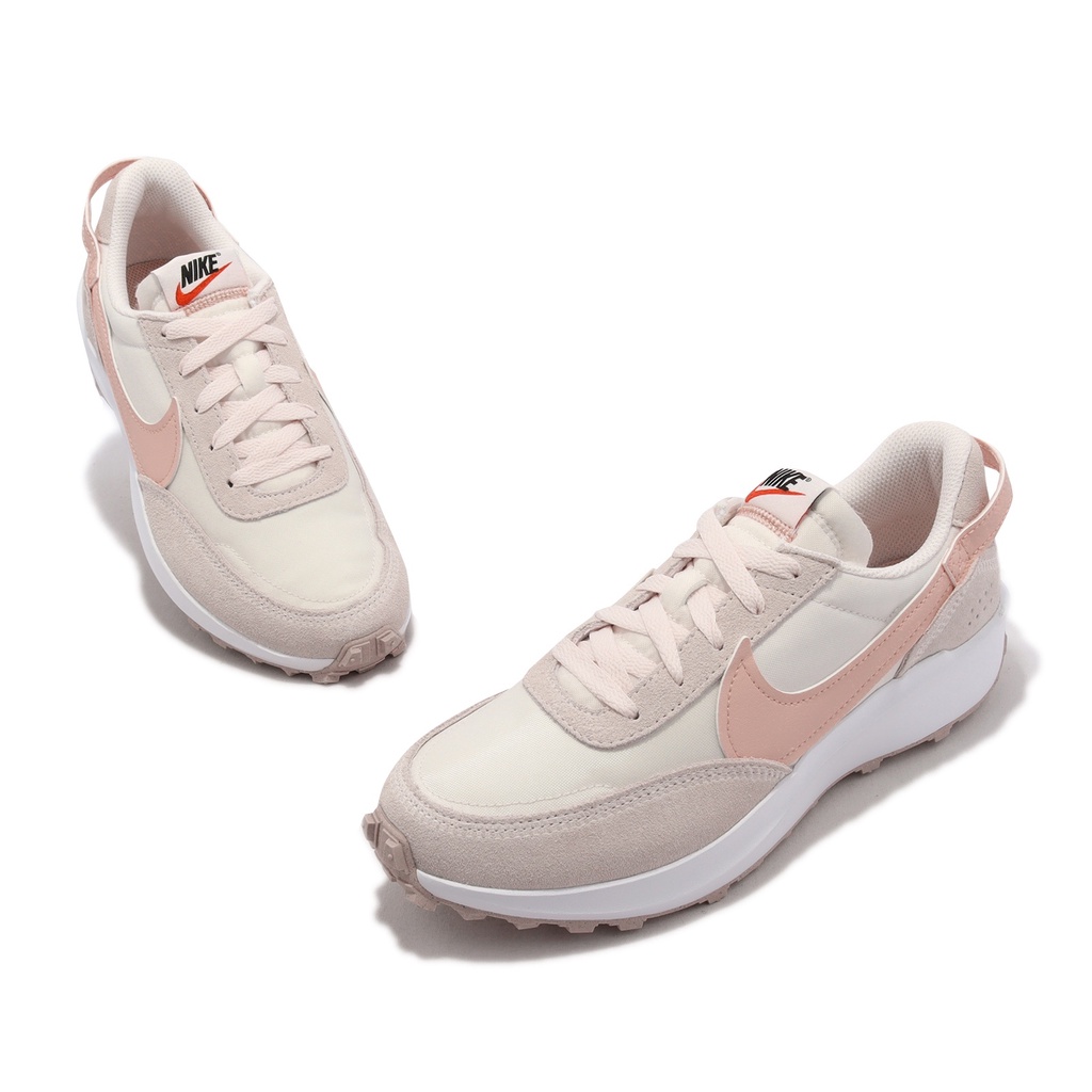 【NIKE 耐吉】Waffle Debut 女款 休閒運動鞋 奶茶/粉紅/白 DH9523-602 尺寸:US6~8.5