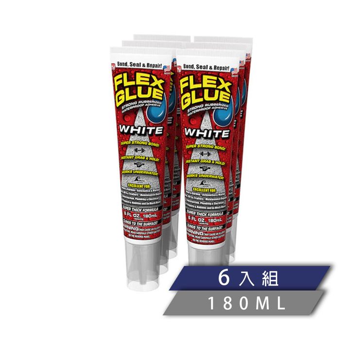 美國FLEX GLUE大力固化膠（6入／手擠式／兩色）高接著 高承重 堵漏 帶水施工 耐壓 免運