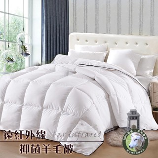 臺灣製-精靈工廠奈米銀離子除臭抑菌羊毛被1.6KG(B0711)/被子/棉被/被胎/冬被/保暖被/發熱被