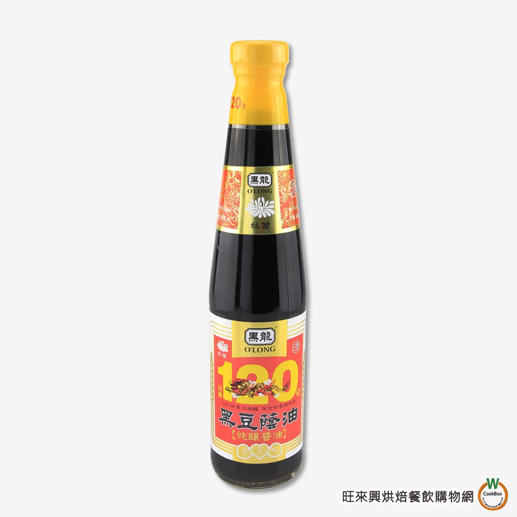 黑龍【秋菊】 黑豆蔭油 (清油) 400ml ( 總重 :790g )  / 罐