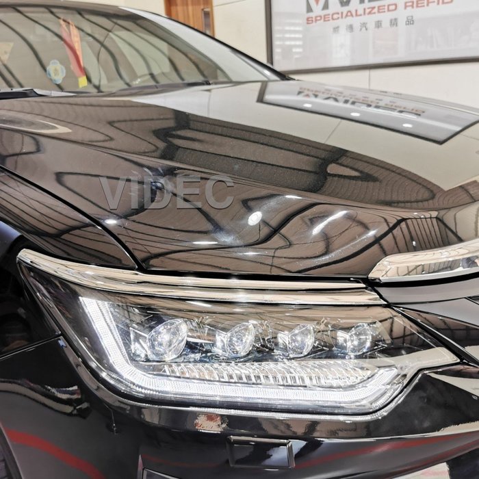 宏業車坊工作室  15-18 CAMRY 7.5代 汽油版專用 4魚眼 LED 流水方向燈 一抹藍 大燈 導光 日行燈