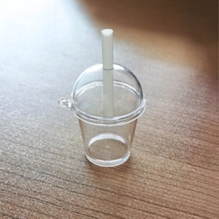 ★手作料庫★模擬帶孔迷你慕斯杯 珍珠奶茶吸管杯 冰淇淋聖代杯 食玩DIY 黏土容器 吊飾