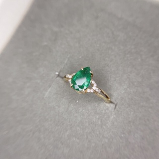 輕珠寶💎尚比亞祖母綠 1.2克拉 925純銀戒指