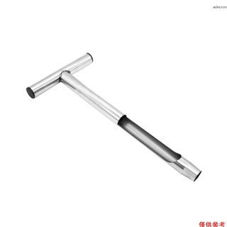 KKmoon 12.8'' 土壤採樣器探頭 T 型手柄土壤測試套件,帶 2 個樣品袋鋼土壤取樣工具,用於花園草坪農場高爾