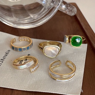 珍珠飾品戒指女ins風情侶設計感不掉色閨蜜指環