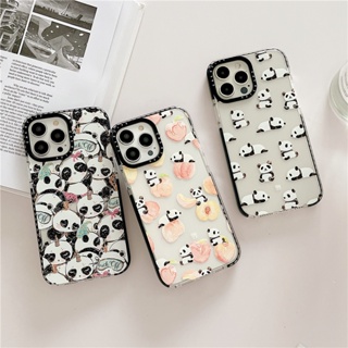 Tify Casual Panda Peach 兩色矽膠 TPU 外殼 iPhone 手機殼適用於 iPhone 14
