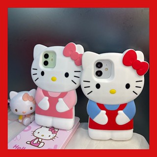 Hello Kitty 可愛立體矽膠手機殼適用於 iPhone 16 15 14 13 12 11 Pro MAX XR